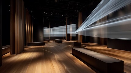 Modern interior design gallery space