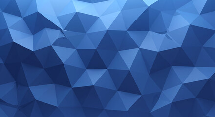 Fototapeta premium A low poly background with a dark blue color palette and sharp geometric shapes creating depth illusion