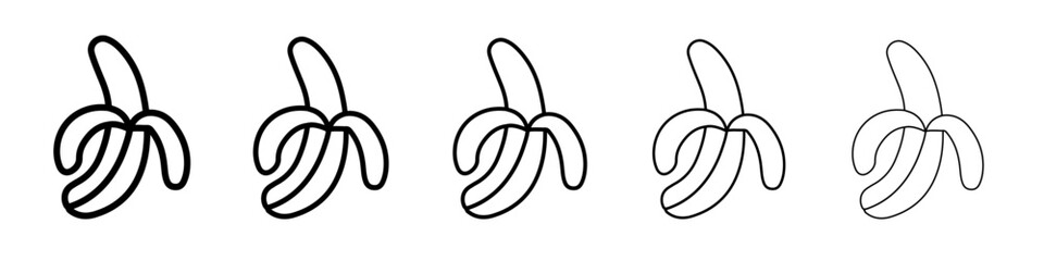 banana icon simple vector outline logo