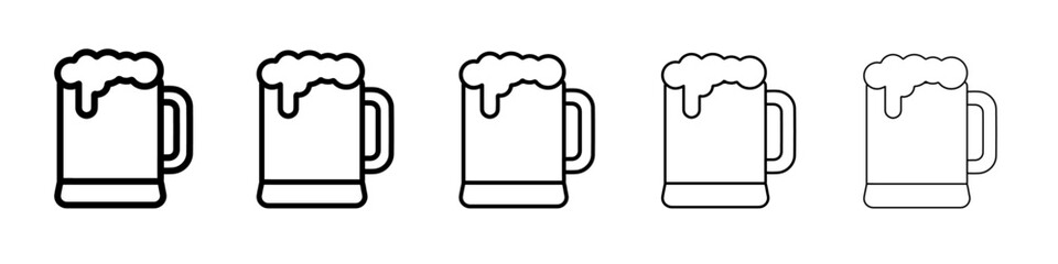 beer icon simple vector outline logo