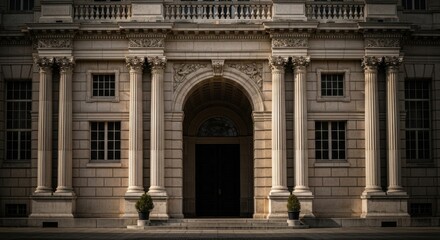 Obraz premium Grand Classical Architecture Exemplifying Timeless Elegance and Majestic Design Principles