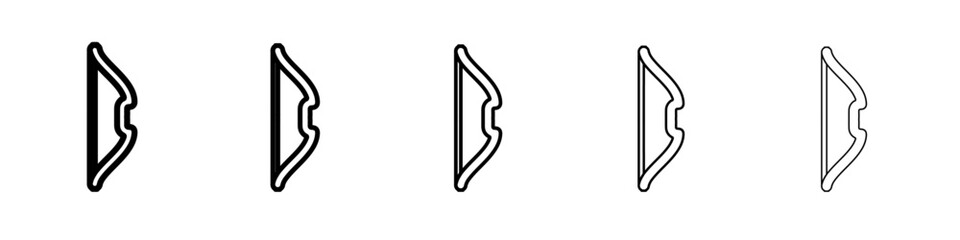 bow icon simple vector outline logo