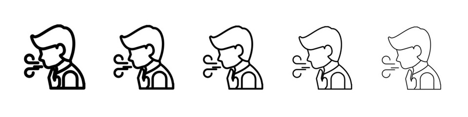 breath icon simple vector outline logo