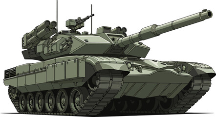 Modern Main Battle Tank Military Vehicle Armored Fighting Vehicle Combat Power
