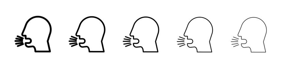 breath icon simple vector outline logo