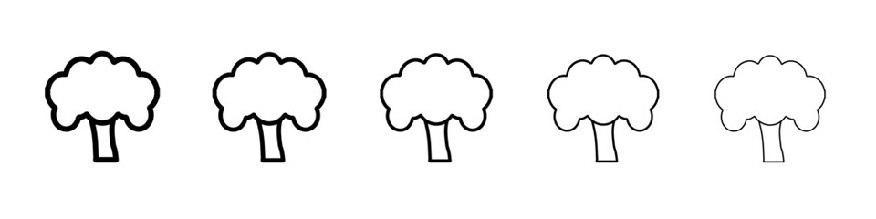 broccoli icon simple vector outline logo
