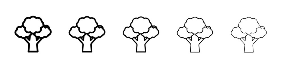 brocolli icon simple vector outline logo