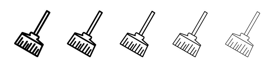 broom icon simple vector outline logo