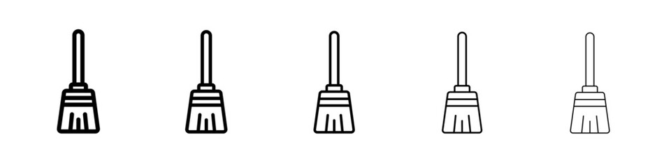broom icon simple vector outline logo