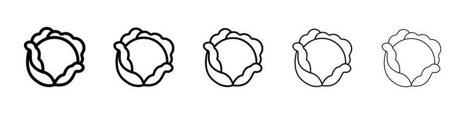 cabbage icon simple vector outline logo