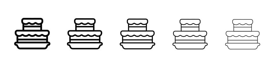 cake icon simple vector outline logo