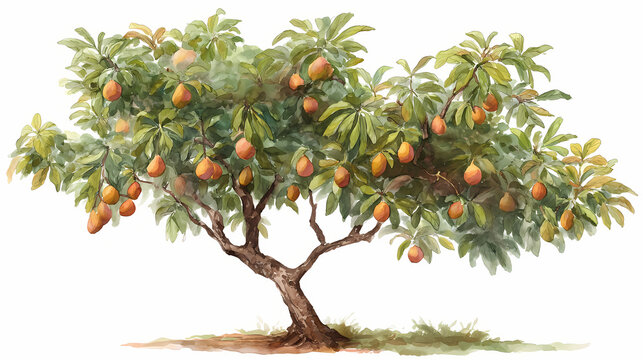  Sapodilla Tree (Chikoo) &ndash; Sapodilla Fruit Tree with Round Brown Fruits
