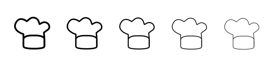 chef hat icon simple vector outline logo