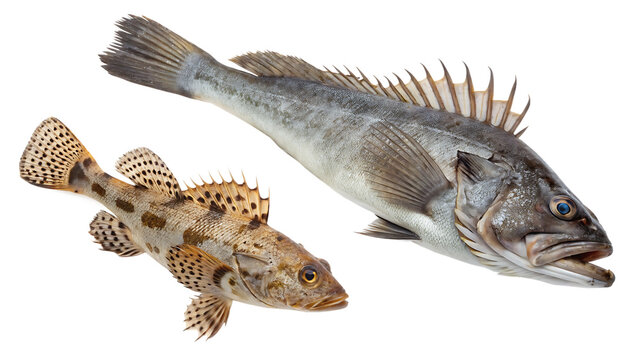 scorpionfish   wolffish  isolated on a white background PNG. AI GENERATED