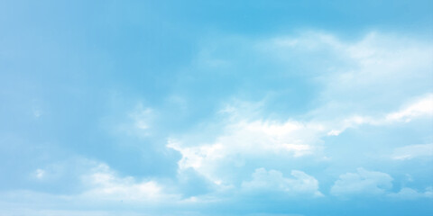 Naklejka premium Daylight, natural blue sky, panorama, clouds, white background vast, beautiful, fresh weather clear image surface, splashed 