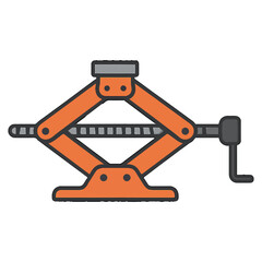Naklejka premium jack vector illustration icon on white background Vector icon on the topic of road traffic