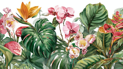 Naklejka premium Beautiful red, yellow, and white tulips blossom in a vibrant spring garden