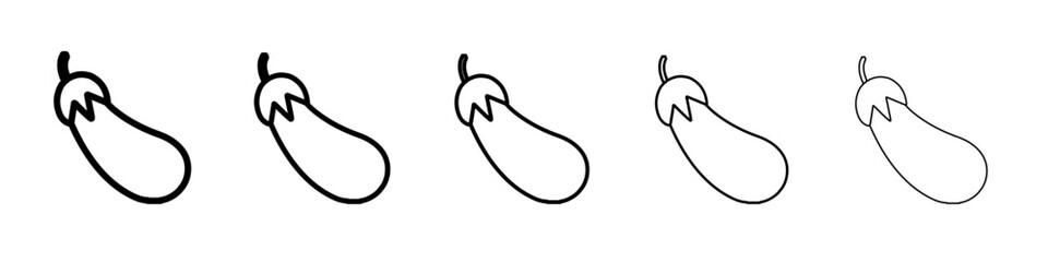 eggplant icon simple vector outline logo