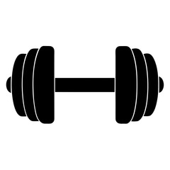 Black Dumbbell Silhouette A Symbol of Fitness Strength and Exercise