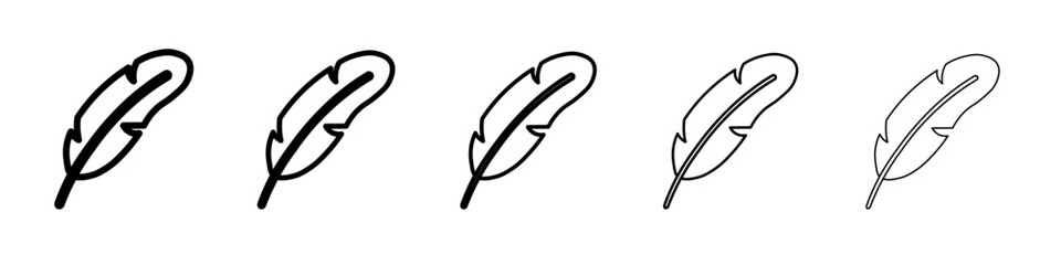 feather icon simple vector outline logo