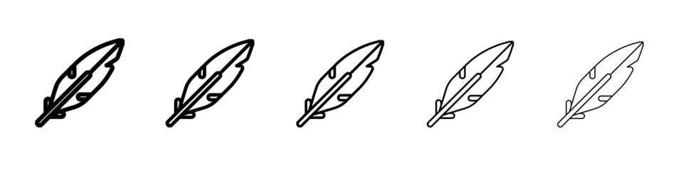 feather icon simple vector outline logo