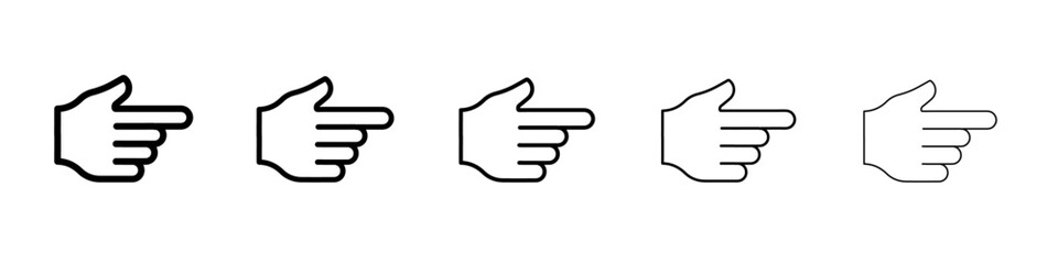 finger pointing icon simple vector outline logo