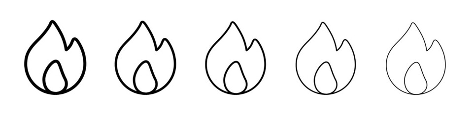 fire icon simple vector outline logo