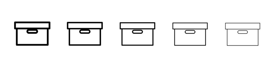 folder box icon simple vector outline logo