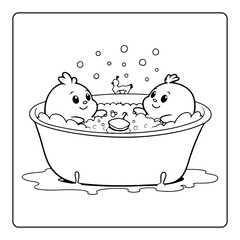 good friends coloring pages isolated