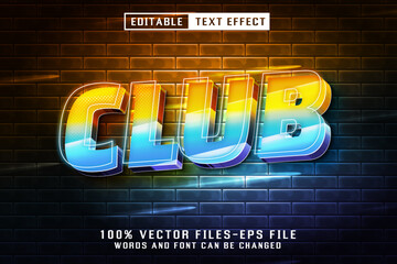 Club Neon Text - Editable Text Effect