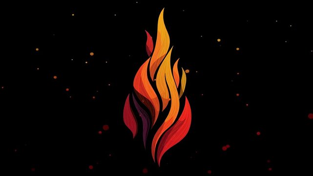 A bold flame graphic with layered textures and fluid energy conveys intensity and motion, designed to inspire branding, sports visuals, or dynamic product presentations.
