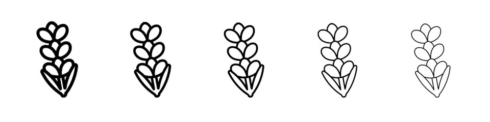 lavender icon simple vector outline logo