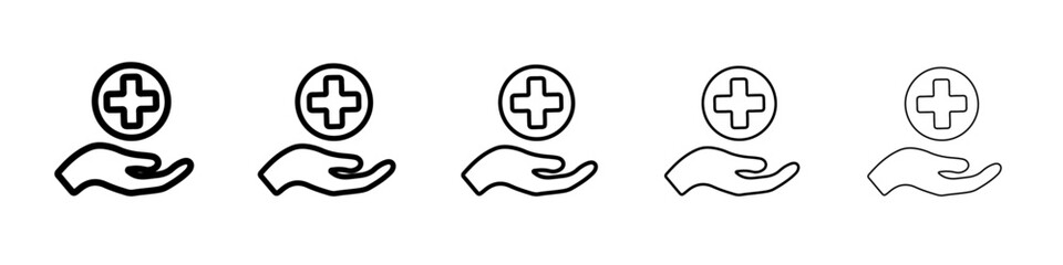 medical support icon simple vector outline logo