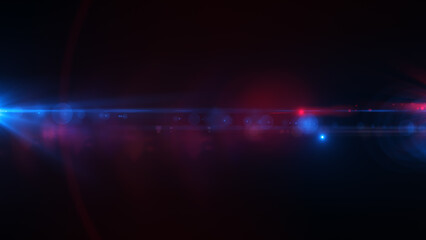 Red and blue light rays background	