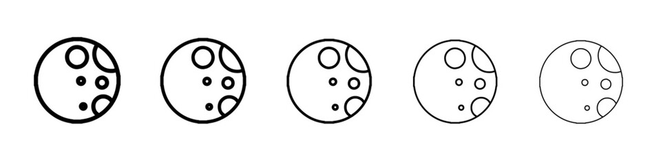 moon icon simple vector outline logo