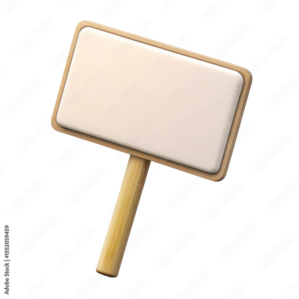 Poster 3d blank signpost isolated on transparent background