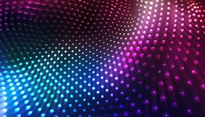 Fototapeta premium Abstract pattern of glowing circles in vibrant colors.