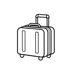 suitcase isolated on white