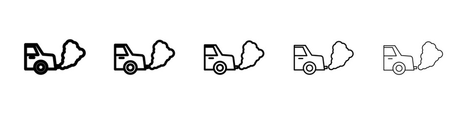 no car smoke icon simple vector outline logo