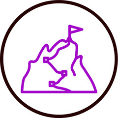 Success Path Vector Line Purple Circle Black