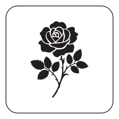Vector rose flower illustration classic floral decoration