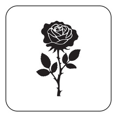 Vector rose flower illustration classic floral decoration