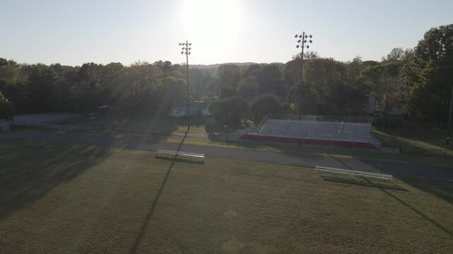 Calm sunset at the local sports field