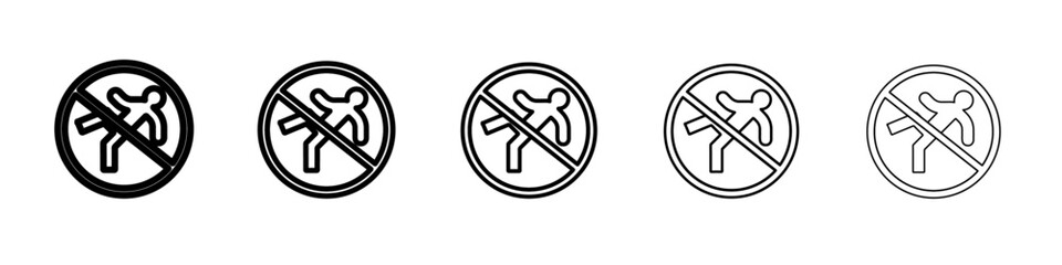 no slip icon simple vector outline logo