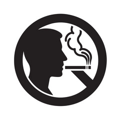 No Smoking icon No smoking, No smoking symbol. no smoke circle in black vector