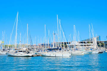 Obraz premium Port with boats in Barcelona