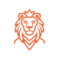 Line art Animals: lion, tiger, icon logo design