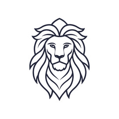 Obraz premium Line art Animals: lion, tiger, icon logo design