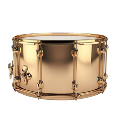 Golden Snare Drum isolated on transparent background