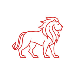 Line art Animals: lion, tiger, icon logo design